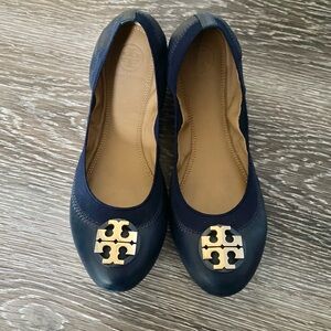 Tory Burch Navy Blue Flats - 7